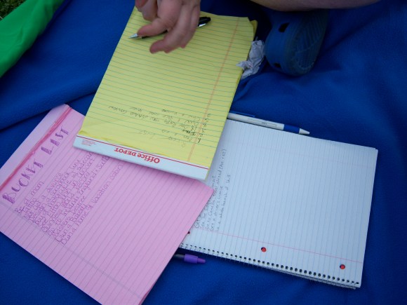 This was a (mostly) good day - Sonic picnic in the park with my buds while we took creeper pics of the weirdos and made our Bucket Lists. 